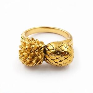 Pineapple Ring 14k Gold Plated